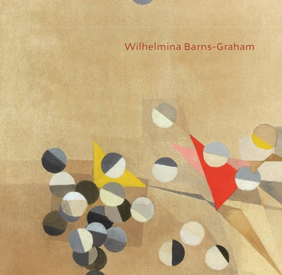 Book cover with detail of a geometric abstract painting with circles in grey on brown background