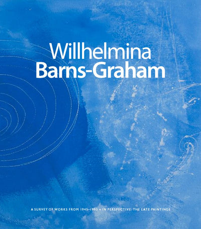 A book cover with detail of a blue abstract painting with title top centre