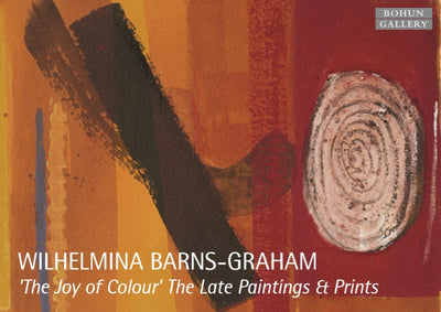 Book cover with detail of abstract backing with orange and red background with brown brushstrokes and brown spiral